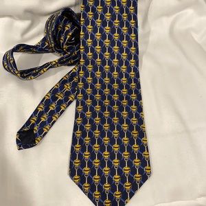 Brooks Brothers equestrian style navy tie